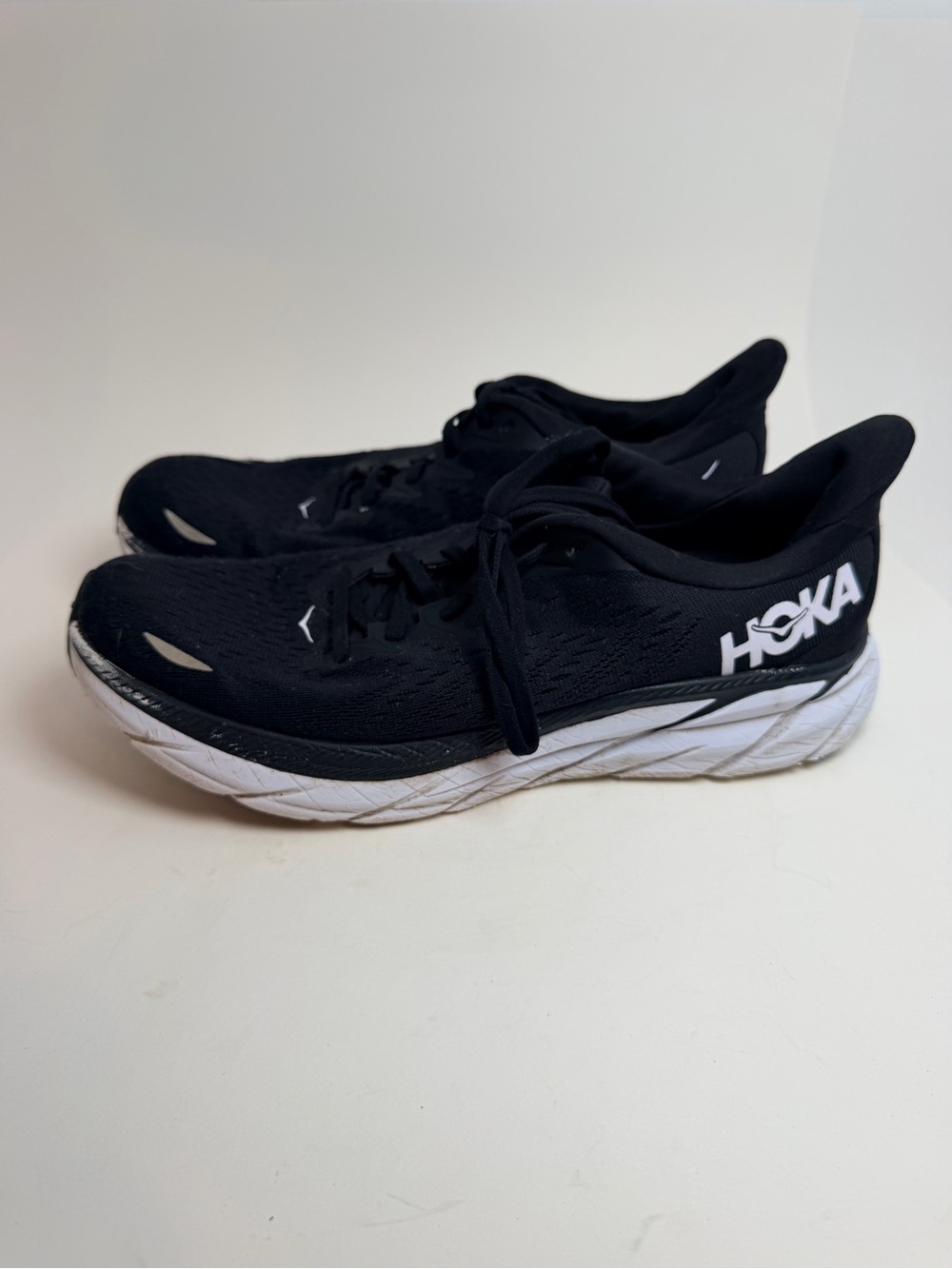 Hoka One One Black and White Men's Road Running Shoes